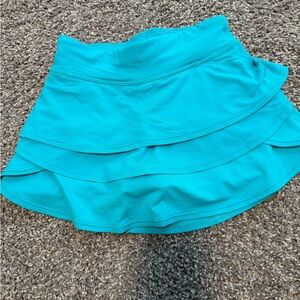 Athleta Girls Turquoise Layered Skort